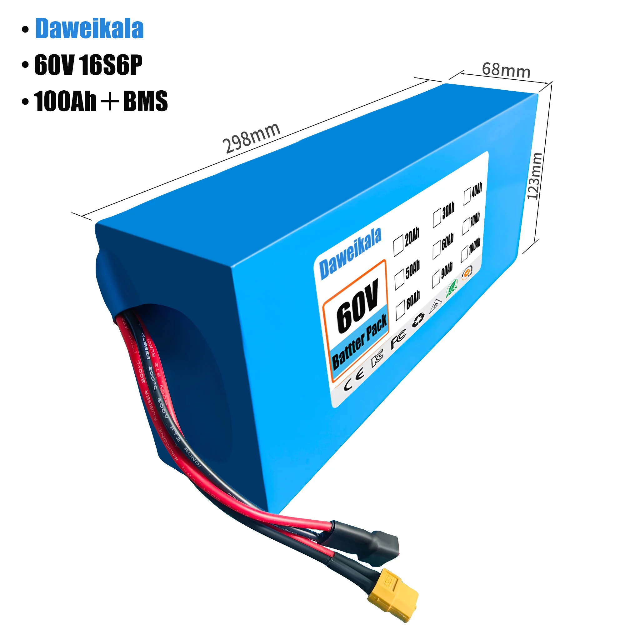 60V 50Ah Electric Scooter Battery - بطارية دراجة كهربائية 60 فولت 100