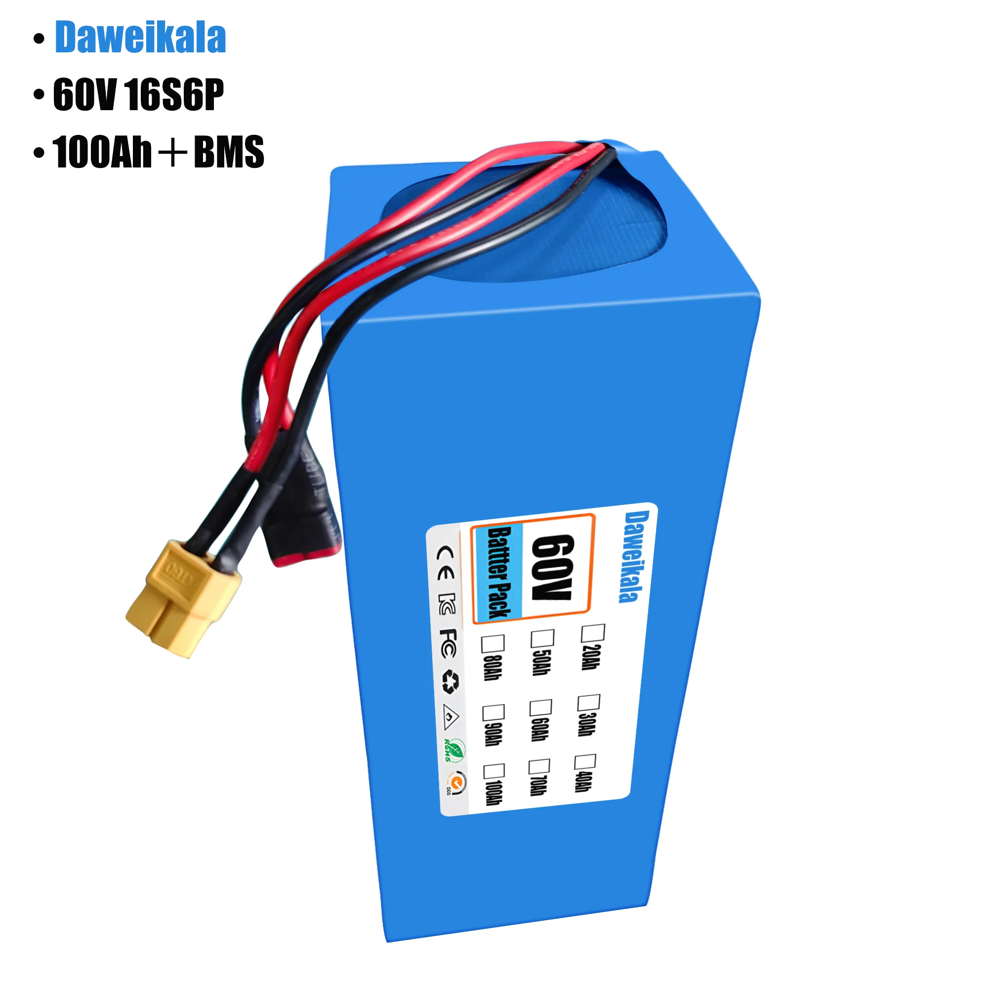 بطارية دراجة كهربائية 60 فولت  - مراجعة 60V 50Ah Electric Scooter Battery وسعره