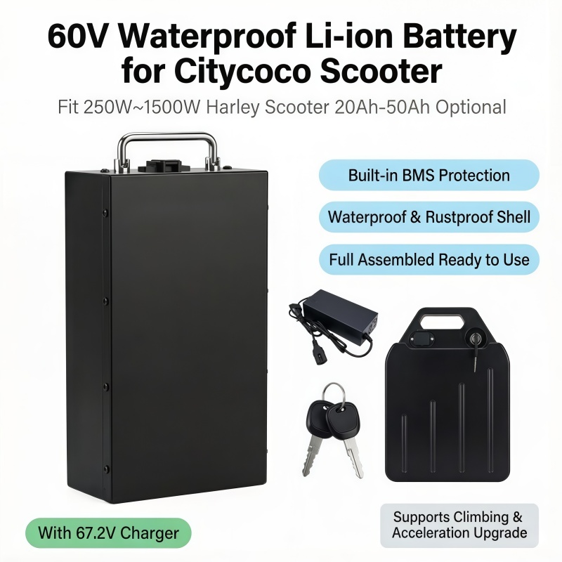 بطارية ليثيوم سريعة التبديل 60 - مراجعة 60V 50Ah Electric Scooter Battery وسعره