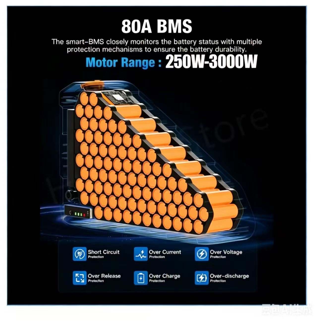 دراجة كهربائية ببطاريات 36 فول - مراجعة 72V 50Ah 21700 Lithium Battery وسعره