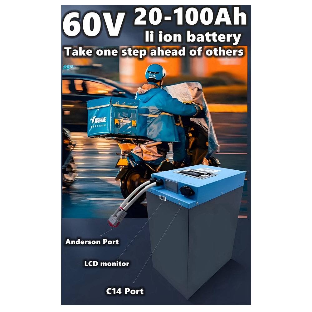 HS 60 فولت سكوتر بطارية ليثيوم - مراجعة 60V 50Ah Electric Scooter Battery وسعره