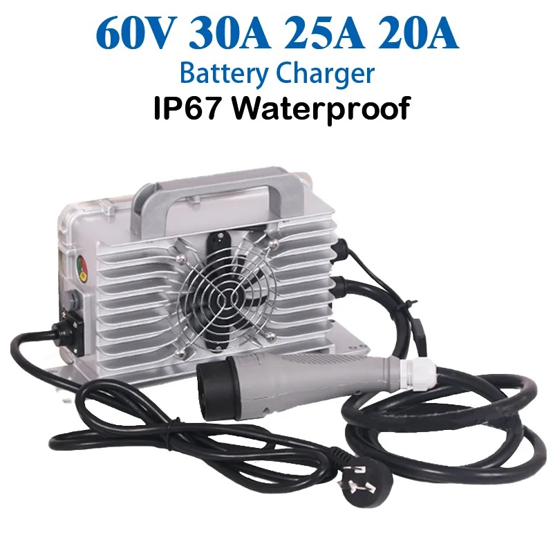 شاحن ذكي 72 فولت 30 أمبير 25 أ - مراجعة 84V 20A Smart Charger وسعره