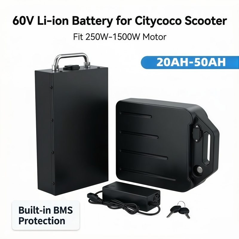 بطارية ليثيوم 60 فولت مع حماية - مراجعة 60V 50Ah Electric Scooter Battery وسعره