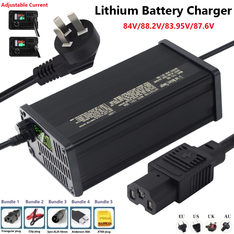 72 فولت شاحن بطارية ليثيوم قاب - مراجعة 72V 15A Fast Charger وسعره