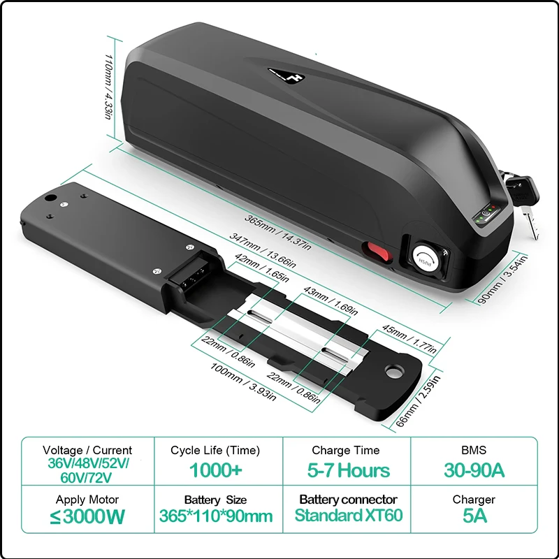بطارية دراجة كهربائية 21700 ها - مراجعة 72V 50Ah 21700 Lithium Battery وسعره