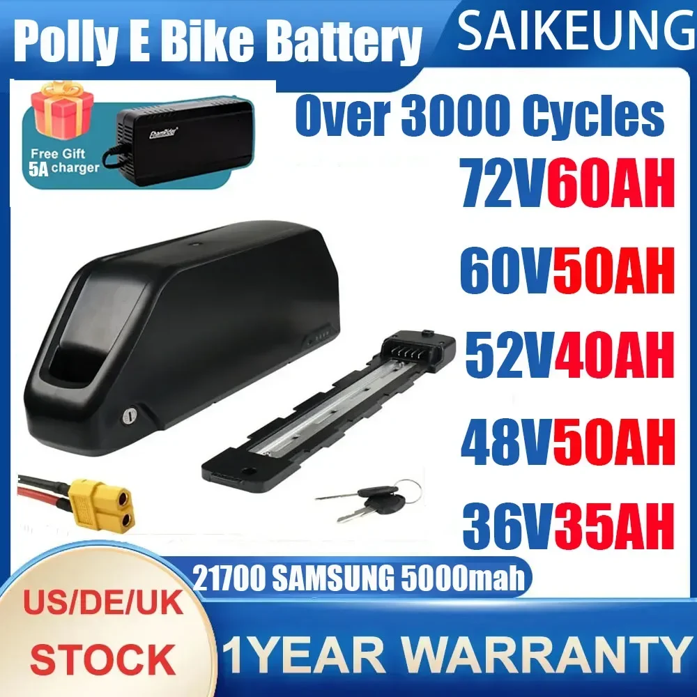 بطارية دراجة كهربائية Downtube - مراجعة 72V 50Ah 21700 Lithium Battery وسعره