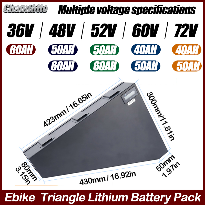 دراجة كهربائية 60 فولت 72 فولت - مراجعة 72V 50Ah 21700 Lithium Battery وسعره