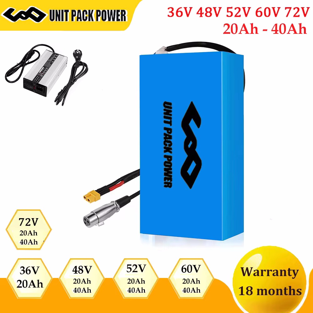 بطارية دراجة كهربائية 48 فولت  - مراجعة 72V 40Ah Lifepo4 Battery Pack وسعره